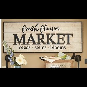 Fresh Flower Market Wall Sign